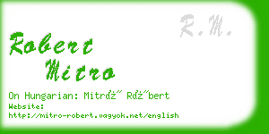 robert mitro business card